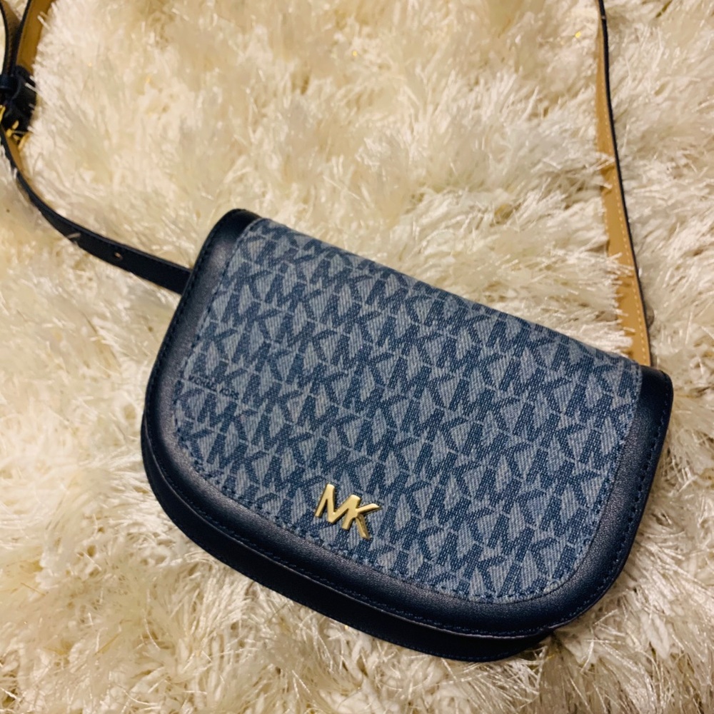 MK denim belt bag